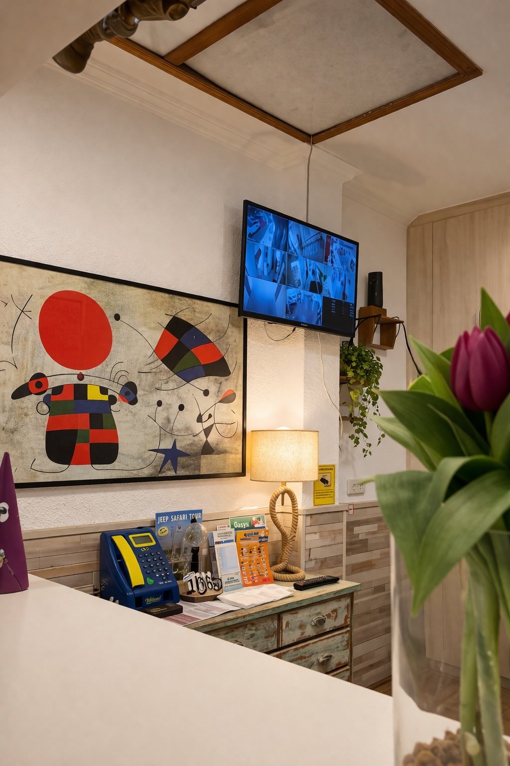 Recepción de Hostal Estación